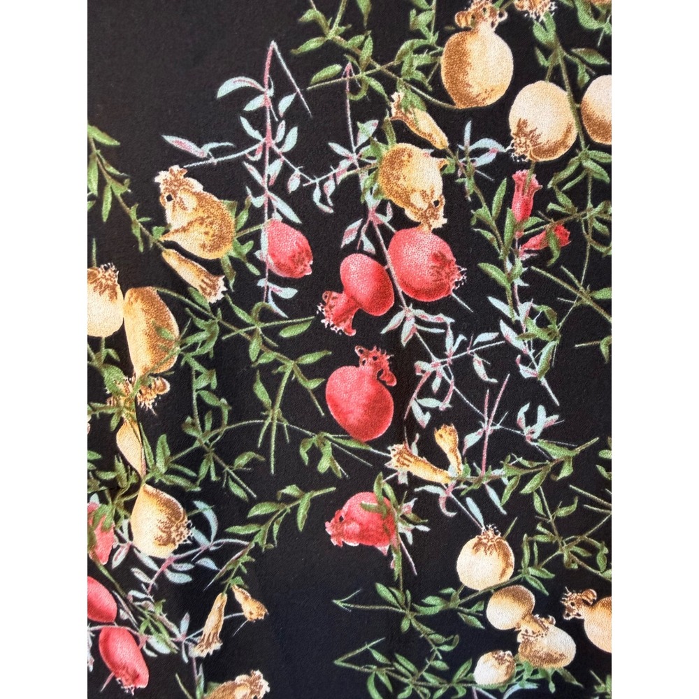Baltic Born Pomegranate Midi Dress Black Floral Botanical Tie Waist Small - Picture 3 of 8
